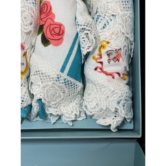 Disney Aristocats Napkin Gold Rings & Lace Accents Anna Sui Collaboration NIB - Picture 8 of 11